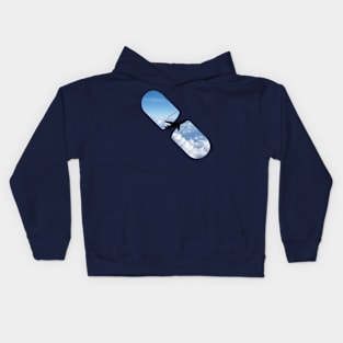 Aviation Pill with Airplane inside Kids Hoodie